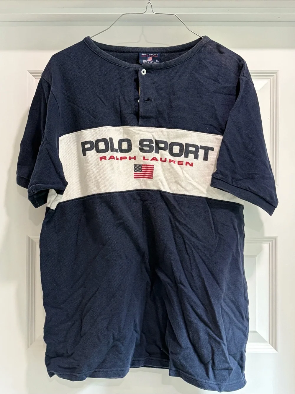 Ralph Lauren Polo Sport Navy Henley Button Shirt
